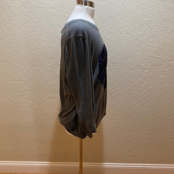 GAP grey sweater with navy sequined heart XXL - Picture 5 of 8